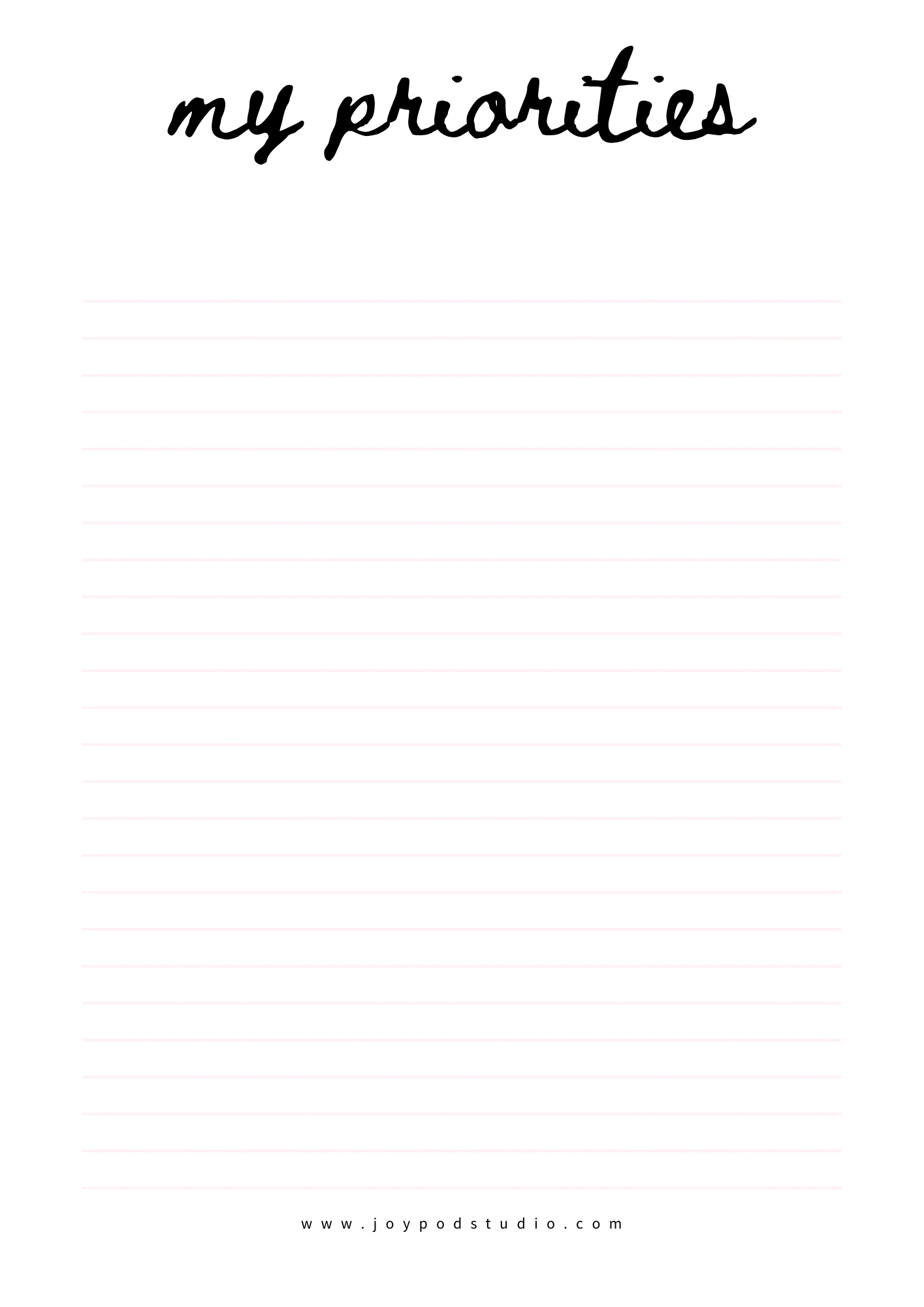 Priorities + Values Worksheets
